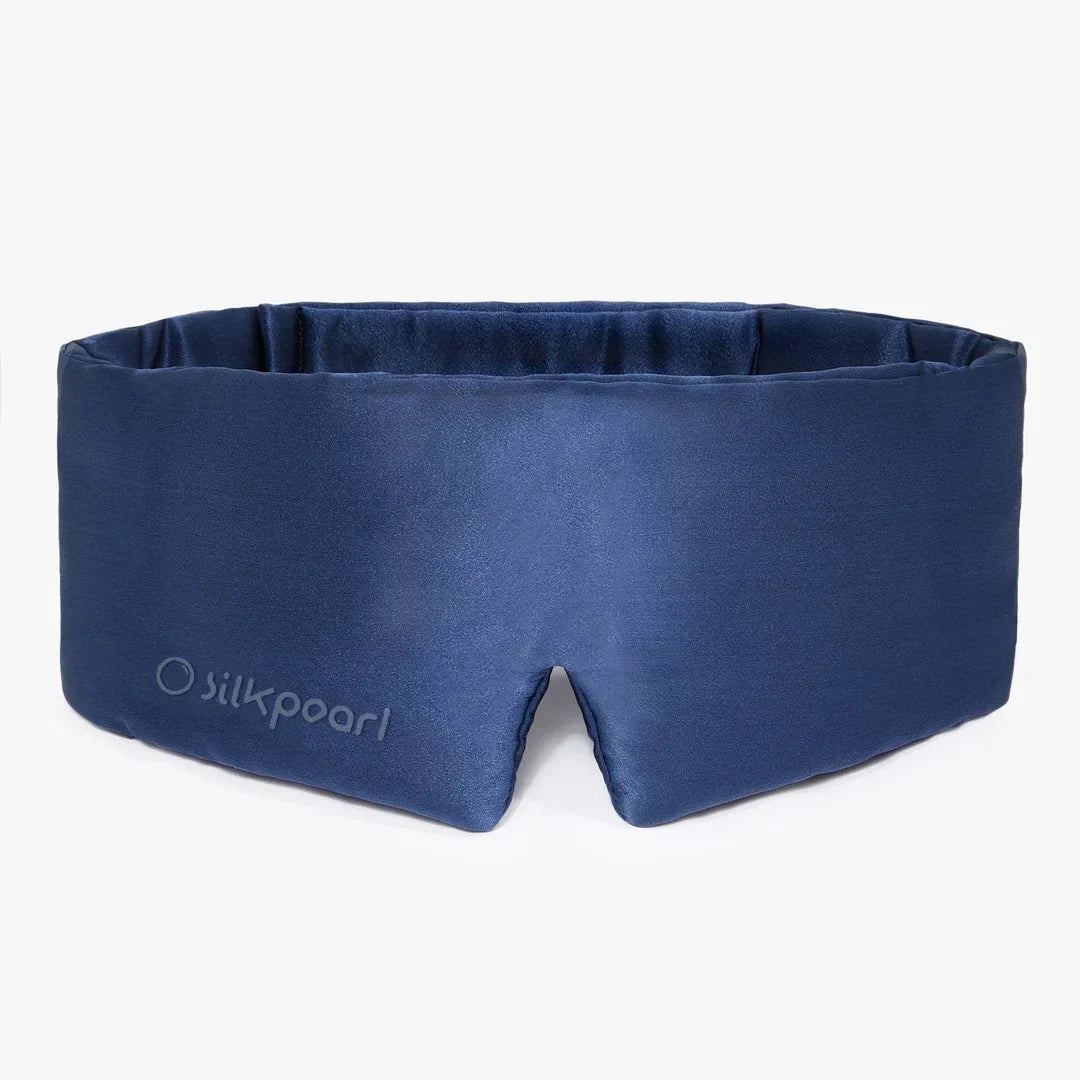 Blue Deep 22 momme mulberry silk sleep mask